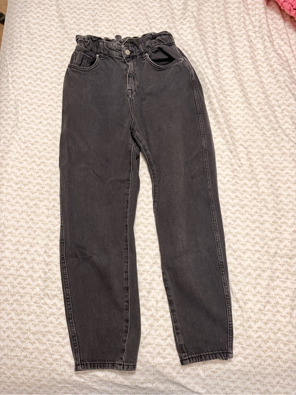 Mango High-Waist Straight Leg Jeans